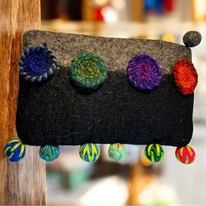 Colorful Wool Felt Pouch